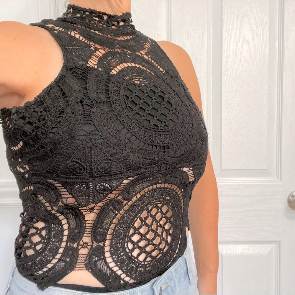 Black Bodysuit Cut Out